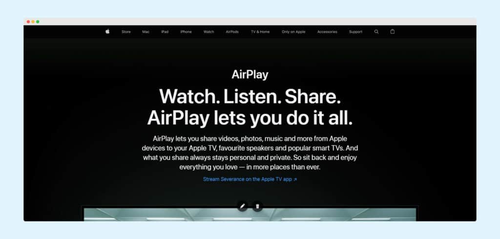 Screencasting Using AirPlay 2 to Cast to Samsung TV