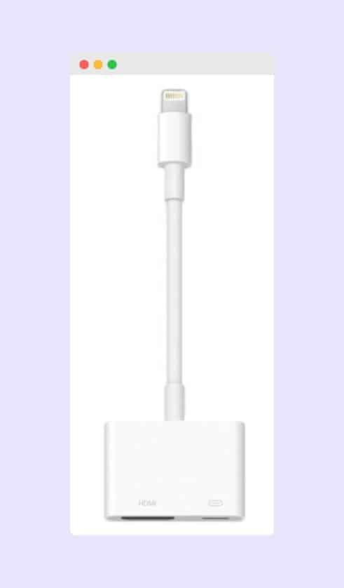 Connect iPhone to Samsung TV with a Lightning Digital AV Adapter