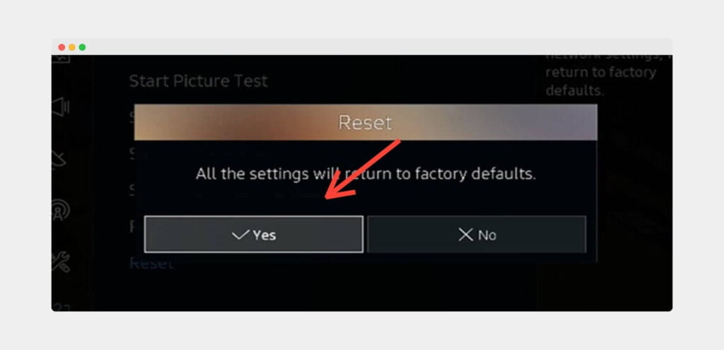 Resetting the HDMI Via Factory Reset