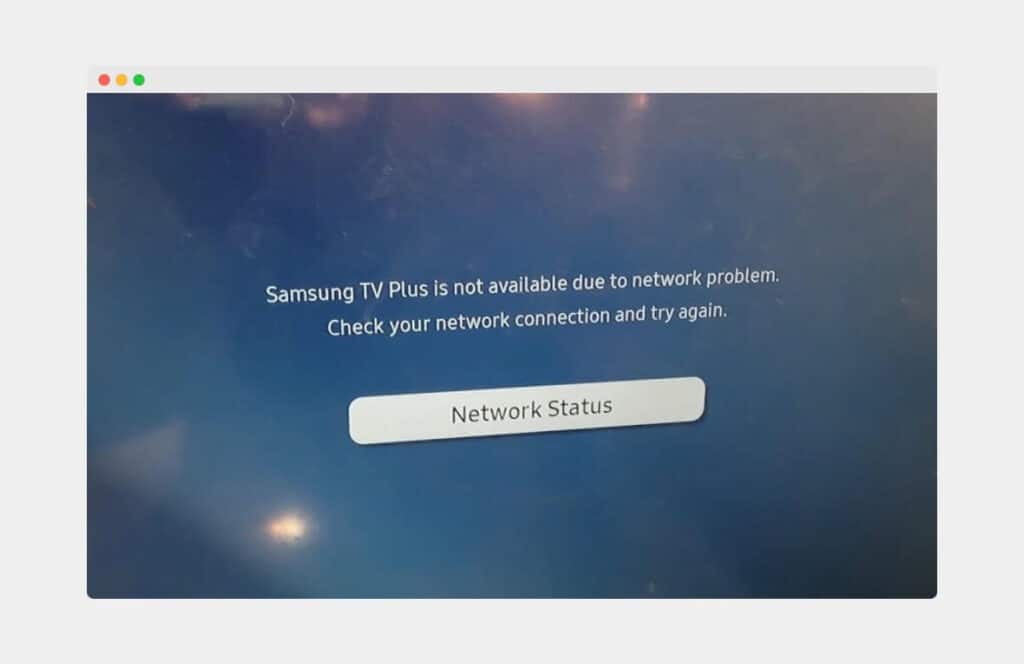 Run the Network Test on Samsung TV to Check the Error