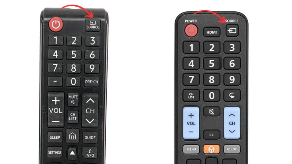 Source Button on Samsung Remote of Old Samsung TV