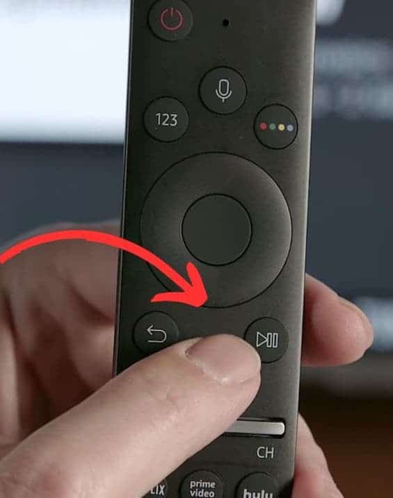 Home button on the remote